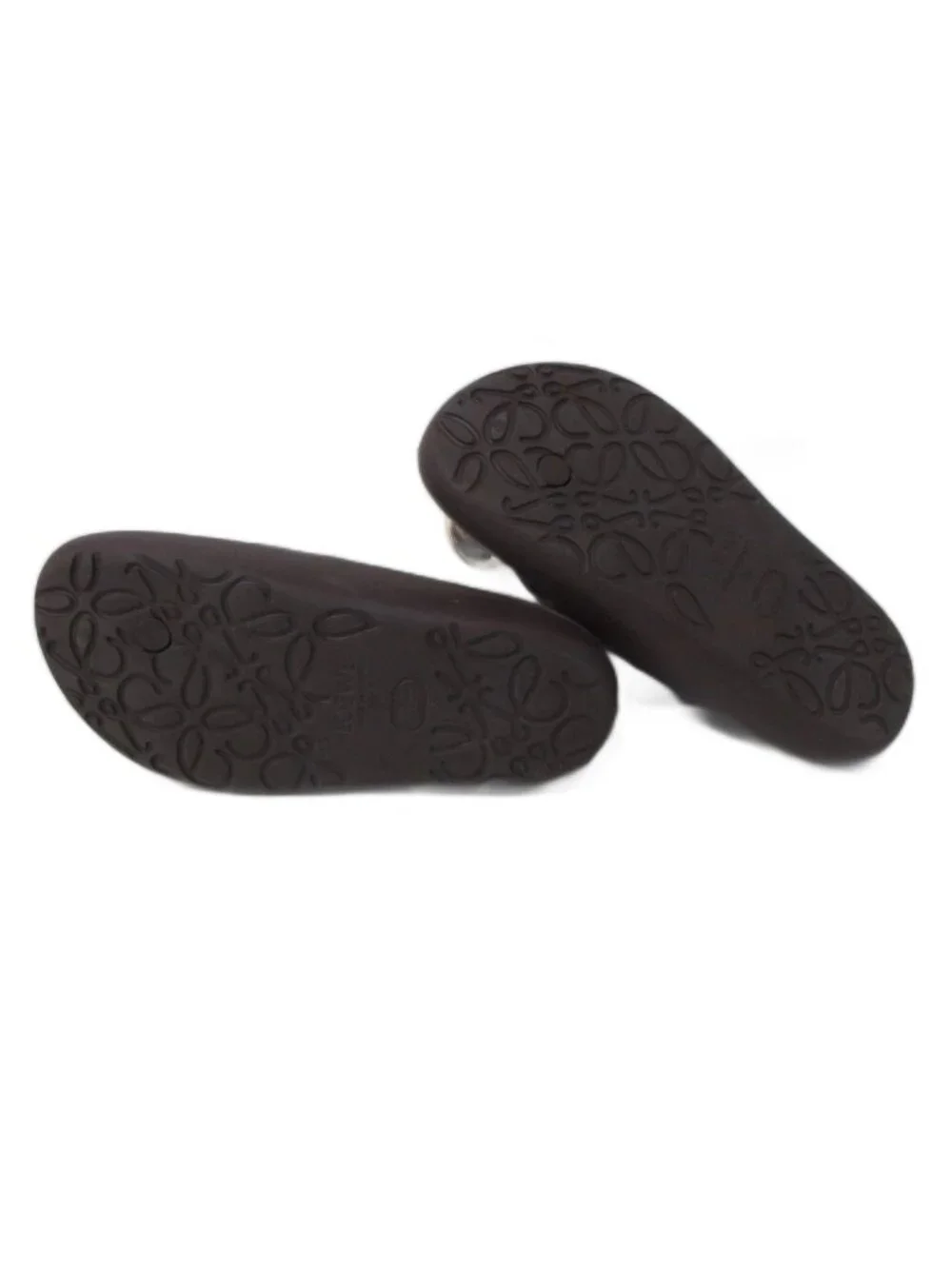 Loewe Pebble Thong Sandals Shoes Thick Sole Design Brown